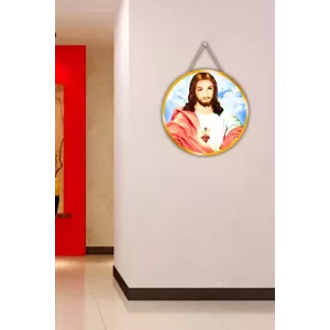 Lord Jesus 12x12 Inch Round Religious Photo Frame | Spiritual Wall Decor For Home Temple, Pooja Room & Office | Divine Wall Art Picture For Worship, Meditation & Gift (F13115) Lord Jesus 12x12 Inch Round Religious Photo Frame | Spiritual Wall Decor For Home Temple, Pooja Room & Office | Divine Wall Art Picture For Worship, Meditation & Gift (F13115)