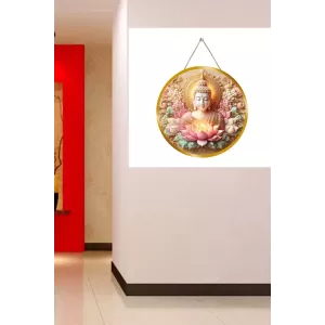 Lord Buddha 12x12 Inch Round Religious Photo Frame | Spiritual Wall Decor For Home Temple, Pooja Room & Office | Divine Wall Art Picture For Worship, Meditation & Gift (F13118) Lord Buddha 12x12 Inch Round Religious Photo Frame | Spiritual Wall Decor For Home Temple, Pooja Room & Office | Divine Wall Art Picture For Worship, Meditation & Gift (F13118)
