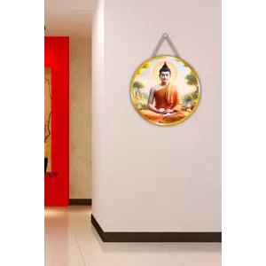 Serene Buddha 12x12 Inch Round Religious Photo Frame | Spiritual Wall Decor For Home Temple, Pooja Room & Office | Divine Wall Art Picture For Worship, Meditation & Gift (F13122) Serene Buddha 12x12 Inch Round Religious Photo Frame | Spiritual Wall Decor For Home Temple, Pooja Room & Office | Divine Wall Art Picture For Worship, Meditation & Gift (F13122)