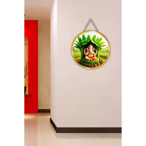 Lord Ganesha 12x12 Inch Round Religious Photo Frame | Spiritual Wall Decor For Home Temple, Pooja Room & Office | Divine Wall Art Picture For Worship, Meditation & Gift (F13126) Lord Ganesha 12x12 Inch Round Religious Photo Frame | Spiritual Wall Decor For Home Temple, Pooja Room & Office | Divine Wall Art Picture For Worship, Meditation & Gift (F13126)
