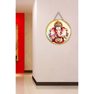 Lord Ganesha 12x12 Inch Round Religious Photo Frame | Spiritual Wall Decor For Home Temple, Pooja Room & Office | Divine Wall Art Picture For Worship, Meditation & Gift (F13153) Lord Ganesha 12x12 Inch Round Religious Photo Frame | Spiritual Wall Decor For Home Temple, Pooja Room & Office | Divine Wall Art Picture For Worship, Meditation & Gift (F13153)