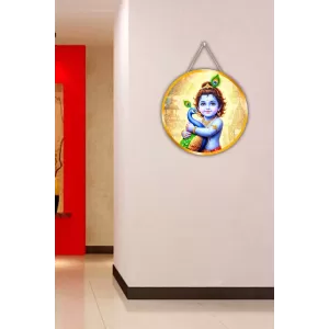 Lord Krishna 12x12 Inch Round Religious Photo Frame | Spiritual Wall Decor For Home Temple, Pooja Room & Office | Divine Wall Art Picture For Worship, Meditation & Gift (F13184) Lord Krishna 12x12 Inch Round Religious Photo Frame | Spiritual Wall Decor For Home Temple, Pooja Room & Office | Divine Wall Art Picture For Worship, Meditation & Gift (F13184)