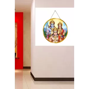 Lord Rama Sita Hanuman 12x12 Inch Round Religious Photo Frame | Spiritual Wall Decor For Home Temple, Pooja Room & Office | Divine Wall Art Picture For Worship, Meditation & Gift (F13189) Lord Rama Sita Hanuman 12x12 Inch Round Religious Photo Frame | Spiritual Wall Decor For Home Temple, Pooja Room & Office | Divine Wall Art Picture For Worship, Meditation & Gift (F13189)