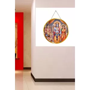 Lord Rama Sita Lakshmana Hanuman 12x12 Inch Round Religious Photo Frame | Spiritual Wall Decor For Home Temple, Pooja Room & Office | Divine Wall Art Picture For Worship, Meditation & Gift (F13191) Lord Rama Sita Lakshmana Hanuman 12x12 Inch Round Religious Photo Frame | Spiritual Wall Decor For Home Temple, Pooja Room & Office | Divine Wall Art Picture For Worship, Meditation & Gift (F13191)