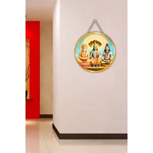 Lord Bramha Vishnu Shiva 12x12 Inch Round Religious Photo Frame | Spiritual Wall Decor For Home Temple, Pooja Room & Office | Divine Wall Art Picture For Worship, Meditation & Gift (F13211) Lord Bramha Vishnu Shiva 12x12 Inch Round Religious Photo Frame | Spiritual Wall Decor For Home Temple, Pooja Room & Office | Divine Wall Art Picture For Worship, Meditation & Gift (F13211)