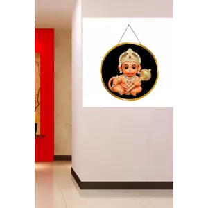 Lord Little Hanuman 12x12 Inch Round Religious Photo Frame | Spiritual Wall Decor For Home Temple, Pooja Room & Office | Divine Wall Art Picture For Worship, Meditation & Gift (F13212) Lord Little Hanuman 12x12 Inch Round Religious Photo Frame | Spiritual Wall Decor For Home Temple, Pooja Room & Office | Divine Wall Art Picture For Worship, Meditation & Gift (F13212)