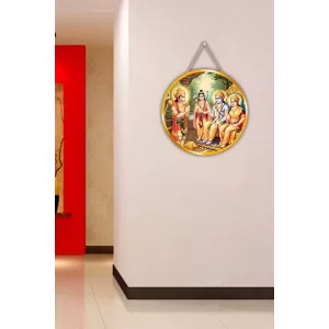 Lord Rama Sita Hanuman Lakshmana 12x12 Inch Round Religious Photo Frame | Spiritual Wall Decor For Home Temple, Pooja Room & Office | Divine Wall Art Picture For Worship, Meditation & Gift (F13214) Lord Rama Sita Hanuman Lakshmana 12x12 Inch Round Religious Photo Frame | Spiritual Wall Decor For Home Temple, Pooja Room & Office | Divine Wall Art Picture For Worship, Meditation & Gift (F13214)