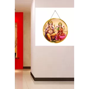 Lord Ganesha And Lakshmi 12x12 Inch Round Religious Photo Frame | Spiritual Wall Decor For Home Temple, Pooja Room & Office | Divine Wall Art Picture For Worship, Meditation & Gift (F13223) Lord Ganesha And Lakshmi 12x12 Inch Round Religious Photo Frame | Spiritual Wall Decor For Home Temple, Pooja Room & Office | Divine Wall Art Picture For Worship, Meditation & Gift (F13223)