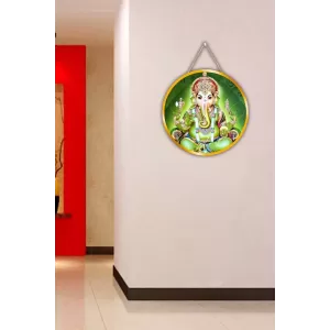 Lord Ganesha 12x12 Inch Round Religious Photo Frame | Spiritual Wall Decor For Home Temple, Pooja Room & Office | Divine Wall Art Picture For Worship, Meditation & Gift (F13225) Lord Ganesha 12x12 Inch Round Religious Photo Frame | Spiritual Wall Decor For Home Temple, Pooja Room & Office | Divine Wall Art Picture For Worship, Meditation & Gift (F13225)