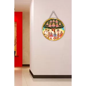 Cow Goddess 12x12 Inch Round Religious Photo Frame | Spiritual Wall Decor For Home Temple, Pooja Room & Office | Divine Wall Art Picture For Worship, Meditation & Gift (F13240) Cow Goddess 12x12 Inch Round Religious Photo Frame | Spiritual Wall Decor For Home Temple, Pooja Room & Office | Divine Wall Art Picture For Worship, Meditation & Gift (F13240)