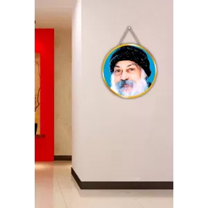 Osho 12x12 Inch Round Religious Photo Frame | Spiritual Wall Decor For Home Temple, Pooja Room & Office | Divine Wall Art Picture For Worship, Meditation & Gift (F13247)