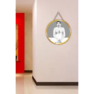 Sri Sri Thakur Anukulchandra.  12x12 Inch Round Religious Photo Frame | Spiritual Wall Decor For Home Temple, Pooja Room & Office | Divine Wall Art Picture For Worship, Meditation & Gift (F13273)