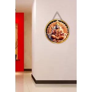 Lord Hanuman 12x12 Inch Round Religious Photo Frame | Spiritual Wall Decor For Home Temple, Pooja Room & Office | Divine Wall Art Picture For Worship, Meditation & Gift (F13291) Lord Hanuman 12x12 Inch Round Religious Photo Frame | Spiritual Wall Decor For Home Temple, Pooja Room & Office | Divine Wall Art Picture For Worship, Meditation & Gift (F13291)