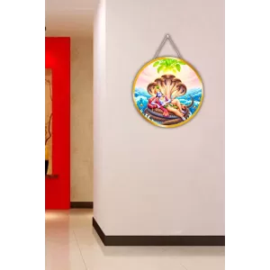 Lord Vishnu 12x12 Inch Round Religious Photo Frame | Spiritual Wall Decor For Home Temple, Pooja Room & Office | Divine Wall Art Picture For Worship, Meditation & Gift (F13299) Lord Vishnu 12x12 Inch Round Religious Photo Frame | Spiritual Wall Decor For Home Temple, Pooja Room & Office | Divine Wall Art Picture For Worship, Meditation & Gift (F13299)
