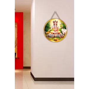 Lord Dattatreya 12x12 Inch Round Religious Photo Frame | Spiritual Wall Decor For Home Temple, Pooja Room & Office | Divine Wall Art Picture For Worship, Meditation & Gift (F13320) Lord Dattatreya 12x12 Inch Round Religious Photo Frame | Spiritual Wall Decor For Home Temple, Pooja Room & Office | Divine Wall Art Picture For Worship, Meditation & Gift (F13320)