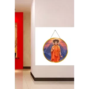 Lord Dattatreya 12x12 Inch Round Religious Photo Frame | Spiritual Wall Decor For Home Temple, Pooja Room & Office | Divine Wall Art Picture For Worship, Meditation & Gift (F13322) Lord Dattatreya 12x12 Inch Round Religious Photo Frame | Spiritual Wall Decor For Home Temple, Pooja Room & Office | Divine Wall Art Picture For Worship, Meditation & Gift (F13322)