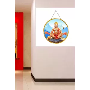 Lord Hanuman 12x12 Inch Round Religious Photo Frame | Spiritual Wall Decor For Home Temple, Pooja Room & Office | Divine Wall Art Picture For Worship, Meditation & Gift (F13323) Lord Hanuman 12x12 Inch Round Religious Photo Frame | Spiritual Wall Decor For Home Temple, Pooja Room & Office | Divine Wall Art Picture For Worship, Meditation & Gift (F13323)