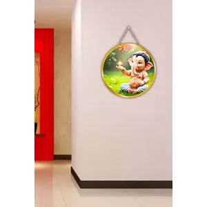 Lord Little Ganesha 12x12 Inch Round Religious Photo Frame | Spiritual Wall Decor For Home Temple, Pooja Room & Office | Divine Wall Art Picture For Worship, Meditation & Gift (F13358) Lord Little Ganesha 12x12 Inch Round Religious Photo Frame | Spiritual Wall Decor For Home Temple, Pooja Room & Office | Divine Wall Art Picture For Worship, Meditation & Gift (F13358)