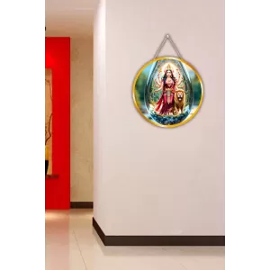 Durga Matha 12x12 Inch Round Religious Photo Frame | Spiritual Wall Decor For Home Temple, Pooja Room & Office | Divine Wall Art Picture For Worship, Meditation & Gift (F13370) Durga Matha 12x12 Inch Round Religious Photo Frame | Spiritual Wall Decor For Home Temple, Pooja Room & Office | Divine Wall Art Picture For Worship, Meditation & Gift (F13370)