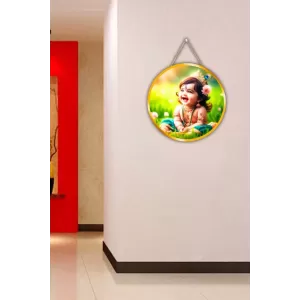 Little Krishna 12x12 Inch Round Religious Photo Frame | Spiritual Wall Decor For Home Temple, Pooja Room & Office | Divine Wall Art Picture For Worship, Meditation & Gift (F13384) Little Krishna 12x12 Inch Round Religious Photo Frame | Spiritual Wall Decor For Home Temple, Pooja Room & Office | Divine Wall Art Picture For Worship, Meditation & Gift (F13384)