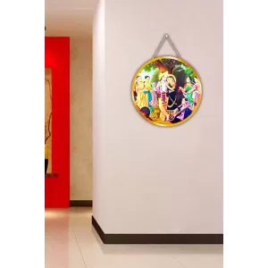 Radha Krishna 12x12 Inch Round Religious Photo Frame | Spiritual Wall Decor For Home Temple, Pooja Room & Office | Divine Wall Art Picture For Worship, Meditation & Gift (F13398) Radha Krishna 12x12 Inch Round Religious Photo Frame | Spiritual Wall Decor For Home Temple, Pooja Room & Office | Divine Wall Art Picture For Worship, Meditation & Gift (F13398)