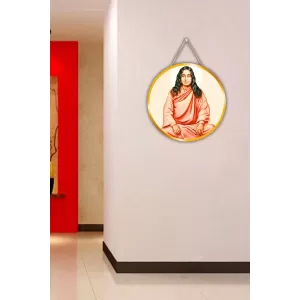 Paramahamsa Yogananda 12x12 Inch Round Religious Photo Frame | Spiritual Wall Decor For Home Temple, Pooja Room & Office | Divine Wall Art Picture For Worship, Meditation & Gift (F13404)