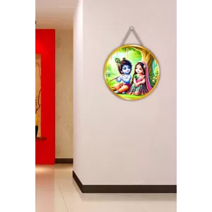 Radha Krishna 12x12 Inch Round Religious Photo Frame | Spiritual Wall Decor For Home Temple, Pooja Room & Office | Divine Wall Art Picture For Worship, Meditation & Gift (F13414) Radha Krishna 12x12 Inch Round Religious Photo Frame | Spiritual Wall Decor For Home Temple, Pooja Room & Office | Divine Wall Art Picture For Worship, Meditation & Gift (F13414)
