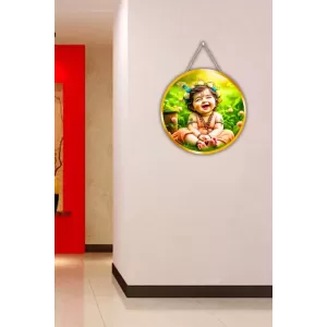 Little Krishna 12x12 Inch Round Religious Photo Frame | Spiritual Wall Decor For Home Temple, Pooja Room & Office | Divine Wall Art Picture For Worship, Meditation & Gift (F13416) Little Krishna 12x12 Inch Round Religious Photo Frame | Spiritual Wall Decor For Home Temple, Pooja Room & Office | Divine Wall Art Picture For Worship, Meditation & Gift (F13416)