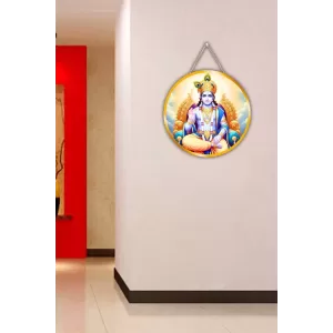 Lord Krishna 12x12 Inch Round Religious Photo Frame | Spiritual Wall Decor For Home Temple, Pooja Room & Office | Divine Wall Art Picture For Worship, Meditation & Gift (F13481) Lord Krishna 12x12 Inch Round Religious Photo Frame | Spiritual Wall Decor For Home Temple, Pooja Room & Office | Divine Wall Art Picture For Worship, Meditation & Gift (F13481)