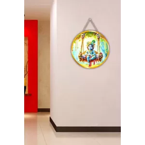 Lord Krishna 12x12 Inch Round Religious Photo Frame | Spiritual Wall Decor For Home Temple, Pooja Room & Office | Divine Wall Art Picture For Worship, Meditation & Gift (F13496) Lord Krishna 12x12 Inch Round Religious Photo Frame | Spiritual Wall Decor For Home Temple, Pooja Room & Office | Divine Wall Art Picture For Worship, Meditation & Gift (F13496)