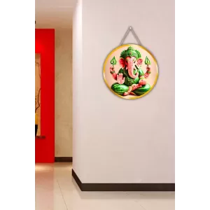 Lord Ganesha 12x12 Inch Round Religious Photo Frame | Spiritual Wall Decor For Home Temple, Pooja Room & Office | Divine Wall Art Picture For Worship, Meditation & Gift (F13509) Lord Ganesha 12x12 Inch Round Religious Photo Frame | Spiritual Wall Decor For Home Temple, Pooja Room & Office | Divine Wall Art Picture For Worship, Meditation & Gift (F13509)