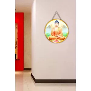 Serene Buddha 12x12 Inch Round Religious Photo Frame | Spiritual Wall Decor For Home Temple, Pooja Room & Office | Divine Wall Art Picture For Worship, Meditation & Gift (F13510) Serene Buddha 12x12 Inch Round Religious Photo Frame | Spiritual Wall Decor For Home Temple, Pooja Room & Office | Divine Wall Art Picture For Worship, Meditation & Gift (F13510)
