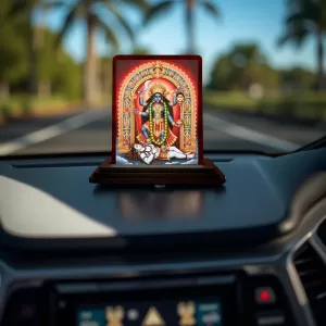 Car Desk/Table Top Maa Kali Matha Wooden Photo Stand 3x4 Inches, Compact & Stylish Spiritual Display For Car, Home & Office (Pack Of 1) (F14140) Car Desk/Table Top Maa Kali Matha Wooden Photo Stand 3x4 Inches, Compact & Stylish Spiritual Display For Car, Home & Office (Pack Of 1) (F14140)