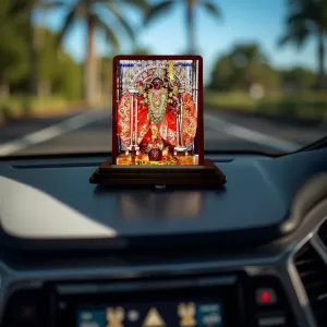 Car Desk/Table Top Maa Kali Matha Wooden Photo Stand 3x4 Inches, Compact & Stylish Spiritual Display For Car, Home & Office (Pack Of 1) (F14143) Car Desk/Table Top Maa Kali Matha Wooden Photo Stand 3x4 Inches, Compact & Stylish Spiritual Display For Car, Home & Office (Pack Of 1) (F14143)