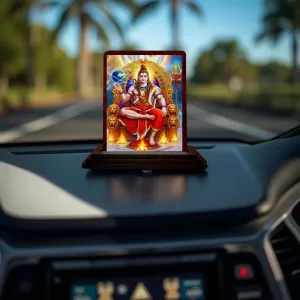 Car Desk/Table Top Lord Shiva Wooden Photo Stand 3x4 Inches, Compact & Stylish Spiritual Display For Car, Home & Office (Pack Of 1) (F14146) Car Desk/Table Top Lord Shiva Wooden Photo Stand 3x4 Inches, Compact & Stylish Spiritual Display For Car, Home & Office (Pack Of 1) (F14146)