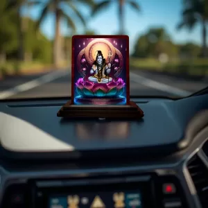 Car Desk/Table Top Lord Shiva Wooden Photo Stand 3x4 Inches, Compact & Stylish Spiritual Display For Car, Home & Office (Pack Of 1) (F14149) Car Desk/Table Top Lord Shiva Wooden Photo Stand 3x4 Inches, Compact & Stylish Spiritual Display For Car, Home & Office (Pack Of 1) (F14149)