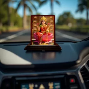 Car Desk/Table Top Goddess Lakshmi Wooden Photo Stand 3x4 Inches, Compact & Stylish Spiritual Display For Car, Home & Office (Pack Of 1) (F14152) Car Desk/Table Top Goddess Lakshmi Wooden Photo Stand 3x4 Inches, Compact & Stylish Spiritual Display For Car, Home & Office (Pack Of 1) (F14152)