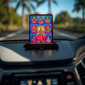 Car Desk/Table Top Ashta Lakshmi Wooden Photo Stand 3x4 Inches, Compact & Stylish Spiritual Display For Car, Home & Office (Pack Of 1) (F14154) Car Desk/Table Top Ashta Lakshmi Wooden Photo Stand 3x4 Inches, Compact & Stylish Spiritual Display For Car, Home & Office (Pack Of 1) (F14154)