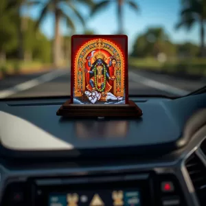 Car Desk/Table Top Goddess Maa Kali Wooden Photo Stand 3x4 Inches, Compact & Stylish Spiritual Display For Car, Home & Office (Pack Of 1) (F14175) Car Desk/Table Top Goddess Maa Kali Wooden Photo Stand 3x4 Inches, Compact & Stylish Spiritual Display For Car, Home & Office (Pack Of 1) (F14175)