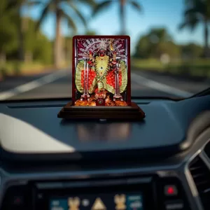 Car Desk/Table Top Goddess Maa Kali Wooden Photo Stand 3x4 Inches, Compact & Stylish Spiritual Display For Car, Home & Office (Pack Of 1) (F14176) Car Desk/Table Top Goddess Maa Kali Wooden Photo Stand 3x4 Inches, Compact & Stylish Spiritual Display For Car, Home & Office (Pack Of 1) (F14176)