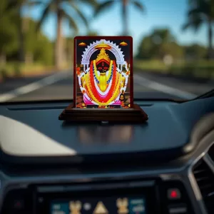 Car Desk/Table Top Goddess Maa Kali Wooden Photo Stand 3x4 Inches, Compact & Stylish Spiritual Display For Car, Home & Office (Pack Of 1) (F14178) Car Desk/Table Top Goddess Maa Kali Wooden Photo Stand 3x4 Inches, Compact & Stylish Spiritual Display For Car, Home & Office (Pack Of 1) (F14178)