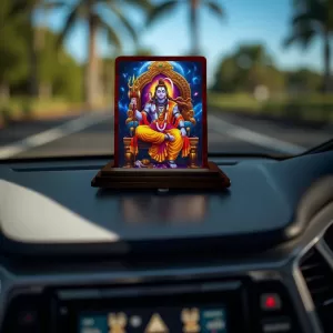Car Desk/Table Top Lord Shiva Wooden Photo Stand 3x4 Inches, Compact & Stylish Spiritual Display For Car, Home & Office (Pack Of 1) (F14184) Car Desk/Table Top Lord Shiva Wooden Photo Stand 3x4 Inches, Compact & Stylish Spiritual Display For Car, Home & Office (Pack Of 1) (F14184)