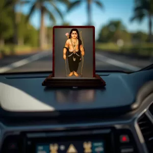 Car Desk/Table Top Lord Ayyappan Wooden Photo Stand 3x4 Inches, Compact & Stylish Spiritual Display For Car, Home & Office (Pack Of 1) (F14251) Car Desk/Table Top Lord Ayyappan Wooden Photo Stand 3x4 Inches, Compact & Stylish Spiritual Display For Car, Home & Office (Pack Of 1) (F14251)
