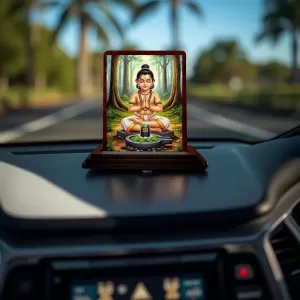 Car Desk/Table Top Lord Daattatreya Wooden Photo Stand 3x4 Inches, Compact & Stylish Spiritual Display For Car, Home & Office (Pack Of 1) (F14253) Car Desk/Table Top Lord Daattatreya Wooden Photo Stand 3x4 Inches, Compact & Stylish Spiritual Display For Car, Home & Office (Pack Of 1) (F14253)