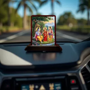 Car Desk/Table Top Lord Rama Sita And Lakshman Wooden Photo Stand 3x4 Inches, Compact & Stylish Spiritual Display For Car, Home & Office (Pack Of 1) (F14295) Car Desk/Table Top Lord Rama Sita And Lakshman Wooden Photo Stand 3x4 Inches, Compact & Stylish Spiritual Display For Car, Home & Office (Pack Of 1) (F14295)