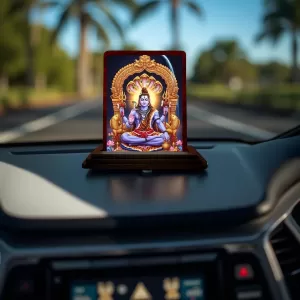Car Desk/Table Top Lord Shiva Wooden Photo Stand 3x4 Inches, Compact & Stylish Spiritual Display For Car, Home & Office (Pack Of 1) (F14310) Car Desk/Table Top Lord Shiva Wooden Photo Stand 3x4 Inches, Compact & Stylish Spiritual Display For Car, Home & Office (Pack Of 1) (F14310)