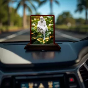 Car Desk/Table Top Lord Saibaba Wooden Photo Stand 3x4 Inches, Compact & Stylish Spiritual Display For Car, Home & Office (Pack Of 1) (F14323) Car Desk/Table Top Lord Saibaba Wooden Photo Stand 3x4 Inches, Compact & Stylish Spiritual Display For Car, Home & Office (Pack Of 1) (F14323)