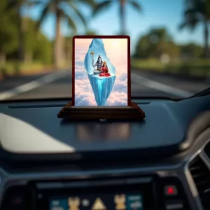 Car Desk/Table Top Lord Shiva And Parvathi Wooden Photo Stand 3x4 Inches, Compact & Stylish Spiritual Display For Car, Home & Office (Pack Of 1) (F14324) Car Desk/Table Top Lord Shiva And Parvathi Wooden Photo Stand 3x4 Inches, Compact & Stylish Spiritual Display For Car, Home & Office (Pack Of 1) (F14324)