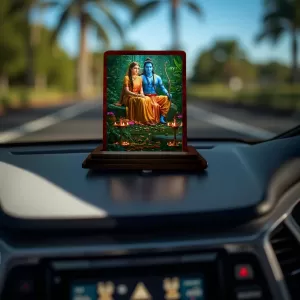 Car Desk/Table Top Lord Rama And Sita Wooden Photo Stand 3x4 Inches, Compact & Stylish Spiritual Display For Car, Home & Office (Pack Of 1) (F14331) Car Desk/Table Top Lord Rama And Sita Wooden Photo Stand 3x4 Inches, Compact & Stylish Spiritual Display For Car, Home & Office (Pack Of 1) (F14331)