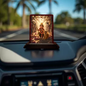 Car Desk/Table Top Lord Karthikeya Wooden Photo Stand 3x4 Inches, Compact & Stylish Spiritual Display For Car, Home & Office (Pack Of 1) (F14334) Car Desk/Table Top Lord Karthikeya Wooden Photo Stand 3x4 Inches, Compact & Stylish Spiritual Display For Car, Home & Office (Pack Of 1) (F14334)
